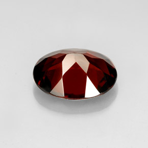 2.86캐럿 천연 딥 레드 파이로프 가넷, 타원형 컷, 9.8×8 mm, VS