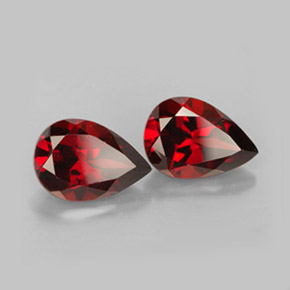 캐럿 천연 딥 레드 파이로프 가넷 보석, 배 모양, 10×7 mm, VS