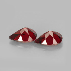 캐럿 천연 딥 레드 파이로프 가넷 보석, 배 모양, 10×7 mm, VS