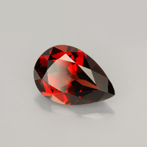 2.23캐럿 천연 딥 레드 파이로프 가넷, 배 모양, 10.1×6.7 mm, VVS-VS