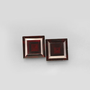 캐럿 천연 딥 레드 파이로프 가넷 보석, 스퀘어, 8×7.9 mm, VS