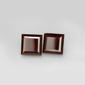 캐럿 천연 딥 레드 파이로프 가넷 보석, 스퀘어, 8×7.9 mm, VS