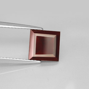 2.31캐럿 천연 딥 레드 파이로프 가넷, 스퀘어, 8×8 mm, VS