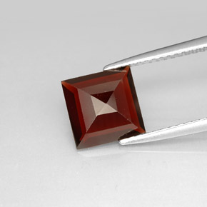 2.31캐럿 천연 딥 레드 파이로프 가넷, 스퀘어, 8×8 mm, VS