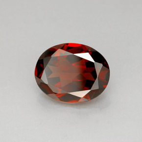 2.92캐럿 천연 딥 레드 파이로프 가넷, 타원형 컷, 10×7.9 mm, VS