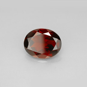 2.98캐럿 천연 딥 레드 파이로프 가넷, 타원형 컷, 10.1×8.1 mm, VS