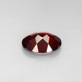 2.57캐럿 천연 딥 레드 파이로프 가넷, 타원형 컷, 9.9×7.9 mm, VVS-VS
