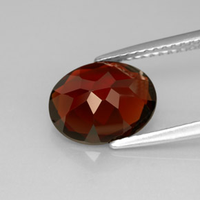 2.83캐럿 천연 딥 레드 파이로프 가넷, 타원형 컷, 10×8.1 mm, VVS-VS