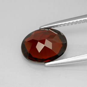 2.98캐럿 천연 딥 레드 파이로프 가넷, 타원형 컷, 10.1×8 mm, VS