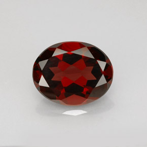 3.01캐럿 천연 딥 레드 파이로프 가넷, 타원형 컷, 10×8.1 mm, VS