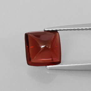 2.43캐럿 천연 딥 레드 파이로프 가넷, 투명한, 7.8×7.6 mm, 투명/반투명