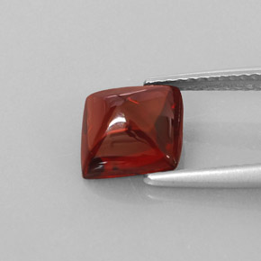 2.43캐럿 천연 딥 레드 파이로프 가넷, 투명한, 7.8×7.6 mm, 투명/반투명