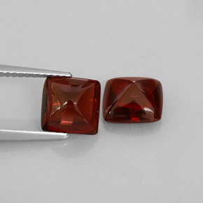 캐럿 천연 딥 레드 파이로프 가넷 보석, 투명한, 7.5×7.4 mm, 투명/반투명