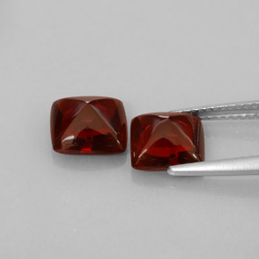 캐럿 천연 딥 레드 파이로프 가넷 보석, 투명한, 7.5×7.4 mm, 투명/반투명