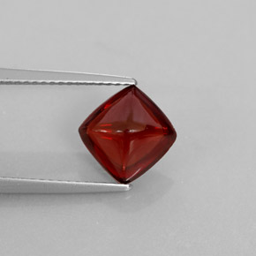 2.70캐럿 천연 딥 레드 파이로프 가넷, 투명한, 8×7.9 mm, 투명/반투명