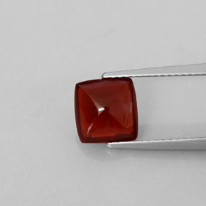 2.13캐럿 천연 딥 레드 파이로프 가넷, 투명한, 7.8×7.7 mm, 투명/반투명
