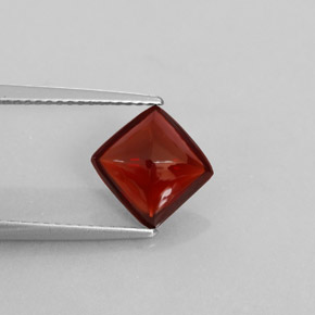2.13캐럿 천연 딥 레드 파이로프 가넷, 투명한, 7.8×7.7 mm, 투명/반투명