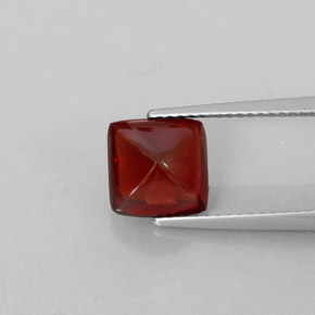 2.94캐럿 천연 딥 레드 파이로프 가넷, 투명한, 8×8 mm, 투명/반투명