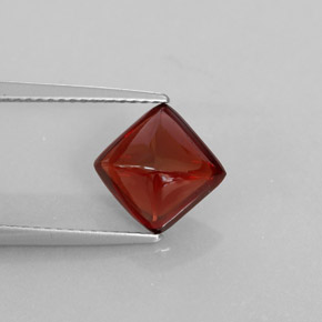 2.94캐럿 천연 딥 레드 파이로프 가넷, 투명한, 8×8 mm, 투명/반투명