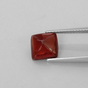 2.94캐럿 천연 딥 레드 파이로프 가넷, 투명한, 8×8 mm, 투명/반투명