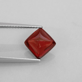 2.58캐럿 천연 딥 레드 파이로프 가넷, 투명한, 7.8×7.8 mm, 투명/반투명