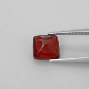 2.58캐럿 천연 딥 레드 파이로프 가넷, 투명한, 7.8×7.8 mm, 투명/반투명