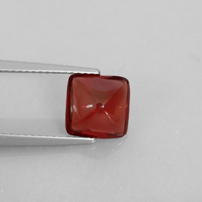 2.28캐럿 천연 딥 레드 파이로프 가넷, 투명한, 8×7.9 mm, 투명/반투명