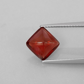 2.28캐럿 천연 딥 레드 파이로프 가넷, 투명한, 8×7.9 mm, 투명/반투명