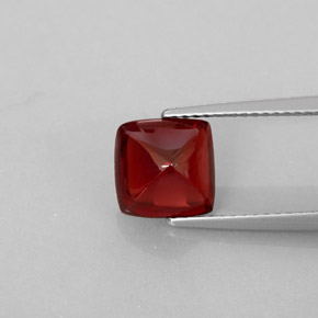 2.98캐럿 천연 딥 레드 파이로프 가넷, 투명한, 8×8 mm, 투명/반투명