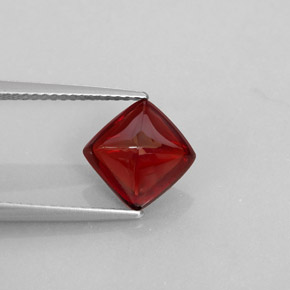 2.98캐럿 천연 딥 레드 파이로프 가넷, 투명한, 8×8 mm, 투명/반투명