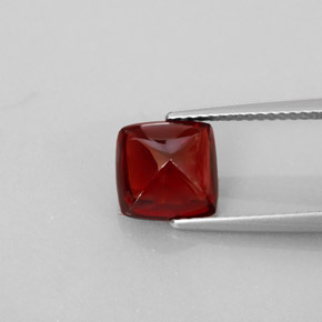 2.98캐럿 천연 딥 레드 파이로프 가넷, 투명한, 8×8 mm, 투명/반투명