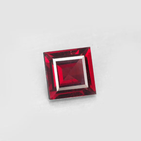 2.40캐럿 천연 레드 파이로프 가넷, 스퀘어, 7.9×7.8 mm, VS