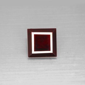 2.58캐럿 천연 딥 레드 파이로프 가넷, 스퀘어, 8×8 mm, VS