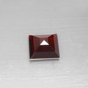 2.58캐럿 천연 딥 레드 파이로프 가넷, 스퀘어, 8×8 mm, VS