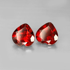 캐럿 천연 딥 레드 파이로프 석류석 보석, 하트 모양, VS