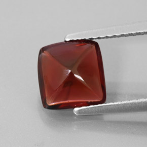 1.95캐럿 천연 딥 레드 파이로프 가넷, 투명한, 7.4×7.3 mm, 투명/반투명