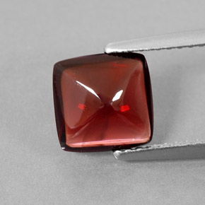 2.22캐럿 천연 딥 레드 파이로프 가넷, 투명한, 7.9×7.9 mm, 투명/반투명
