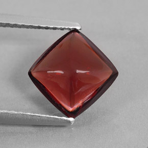 2.22캐럿 천연 딥 레드 파이로프 가넷, 투명한, 7.9×7.9 mm, 투명/반투명