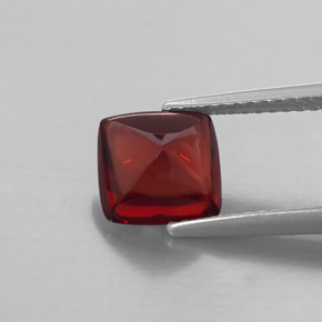 2.17캐럿 천연 레드 파이로프 가넷, 투명한, 7.6×7.5 mm, 투명/반투명