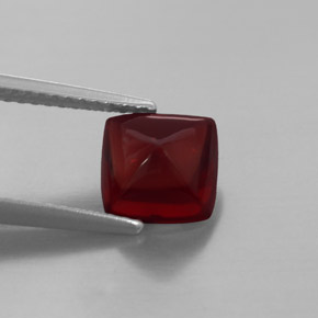 2.40캐럿 천연 레드 파이로프 가넷, 투명한, 7.4×7.3 mm, 투명/반투명