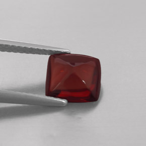 2.05캐럿 천연 레드 파이로프 가넷, 투명한, 7.6×7.4 mm, 투명/반투명