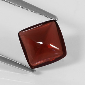 2.02캐럿 천연 딥 레드 파이로프 가넷, 투명한, 7.7×7.6 mm, 투명/반투명