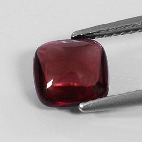 2.02캐럿 천연 딥 레드 파이로프 가넷, 투명한, 7.5×7.4 mm, 투명/반투명