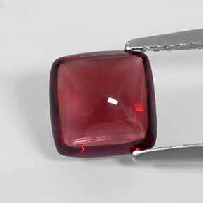 1.99캐럿 천연 레드 파이로프 가넷, 투명한, 7.2×7.2 mm, 투명/반투명