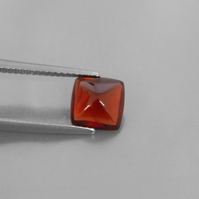 2.08캐럿 천연 딥 레드 파이로프 가넷, 투명한, 7.7×7.6 mm, 투명/반투명