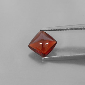 2.08캐럿 천연 딥 레드 파이로프 가넷, 투명한, 7.7×7.6 mm, 투명/반투명