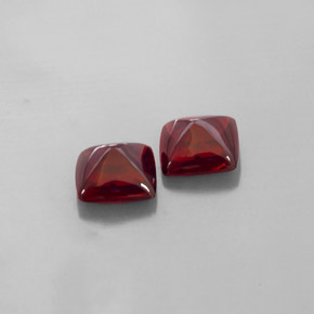 캐럿 천연 레드 파이로프 가넷 보석, 투명한, 7.6×7.6 mm, 투명/반투명