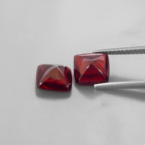 캐럿 천연 레드 파이로프 가넷 보석, 투명한, 7.6×7.6 mm, 투명/반투명