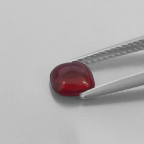 1.16캐럿 천연 레드 파이로프 가넷, 투명한, 6×5.9 mm, 투명/반투명