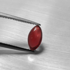 1.20캐럿 천연 레드 파이로프 가넷, 투명한, 8.3×4.7 mm, 투명/반투명